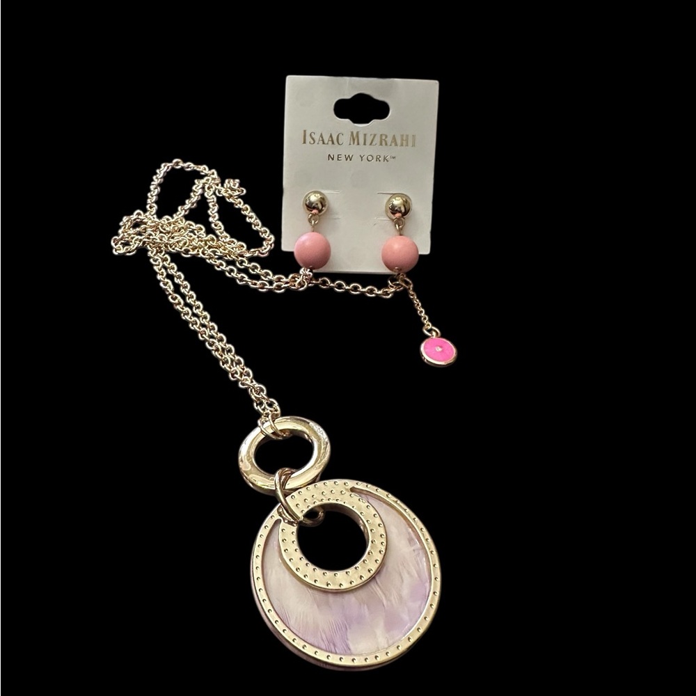 Isaac Mizrahi New York Matching Earring and Necklace Set NWT